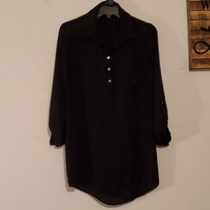 Long Black sheer top